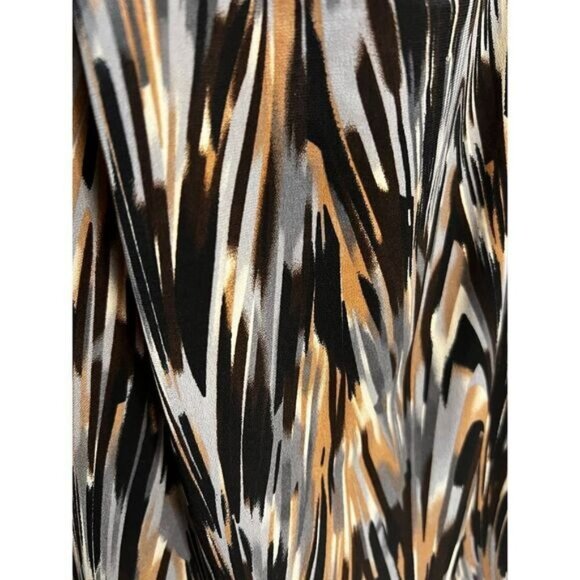 Grace Elements Printed Knot Front V Neck Mini Dress Small - Picture 3 of 5